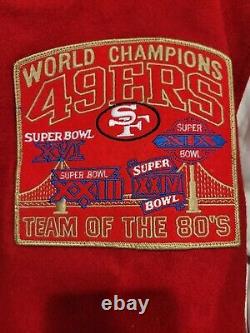 San Francisco 49ers Leterman Style Jacket Team Of The 80s Superbowl Champs