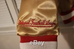 San Francisco 49ers Mens Gold Satin Jacket XL NEW2013 Special Vintage Edition