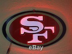 San Francisco 49ers Metal Led Bar Sign Man Cave Garage Football NFL
