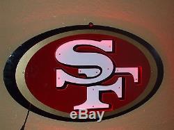 San Francisco 49ers Metal Led Bar Sign Man Cave Garage Football NFL