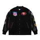 San Francisco 49ers Mitchell & Ness Blackout Vintage Full-Snap Varsity Jacket