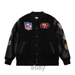 San Francisco 49ers Mitchell & Ness Blackout Vintage Full-Snap Varsity Jacket