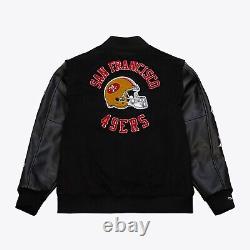 San Francisco 49ers Mitchell & Ness Blackout Vintage Full-Snap Varsity Jacket