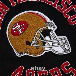 San Francisco 49ers Mitchell & Ness Blackout Vintage Full-Snap Varsity Jacket