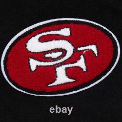 San Francisco 49ers Mitchell & Ness Blackout Vintage Full-Snap Varsity Jacket