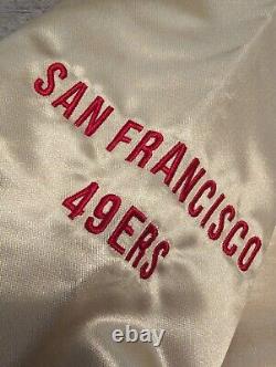 San Francisco 49ers Mitchell & Ness Throwback NFL Gold Satin Jacket Mens 2XL NWT