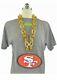 San Francisco 49ers NFL 3D Fan Chain Necklace Foam Magnet (Gold Chain)
