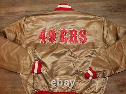 San Francisco 49ers NFL Football Authentic Pro Line Starter Satin Jacket XL Sewn