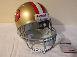 San Francisco 49ers NFL Full Size Helmet signed by Joe Montana