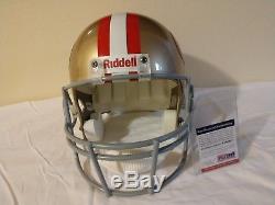 San Francisco 49ers NFL Full Size Helmet signed by Joe Montana