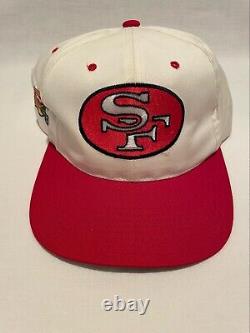 San Francisco 49ers NFL Hat Vintage Large Logo Snapback White American Needle