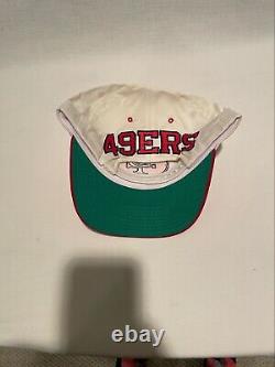 San Francisco 49ers NFL Hat Vintage Large Logo Snapback White American Needle