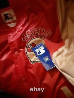 San Francisco 49ers NFL Men's Quilt Lined Front Snap Starter Jacket