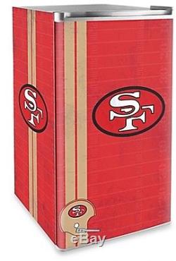 San Francisco 49ers NFL Refrigerator Fridge Legacy Logo 84 Cans Counter Height