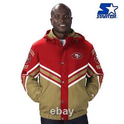 San Francisco 49ers NFL Starter Scarlet / Gold Maximum Hooded Jacket