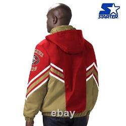 San Francisco 49ers NFL Starter Scarlet / Gold Maximum Hooded Jacket