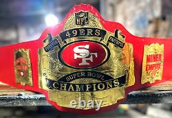 San Francisco 49ers NFL Super Bowl Championship Title Belt 2MM Brass Thick Plate