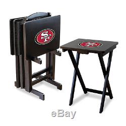 San Francisco 49ers NFL TV Tray Set with Rack