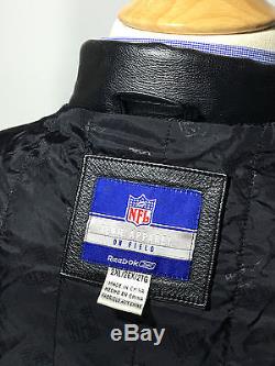 San Francisco 49ers NFL Team Apparel Reebok On Field Leather Jacket Mens 2XL XXL