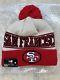 San Francisco 49ers New Era 2023 Sideline Historic Pom Cuffed Knit Hat Beanie