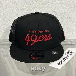 San Francisco 49ers New Era Script Trucker 9FIFTY Snapback Hat Men's Shanahan