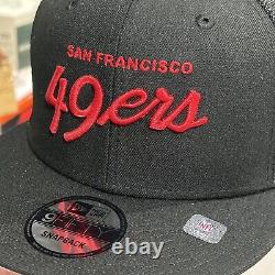 San Francisco 49ers New Era Script Trucker 9FIFTY Snapback Hat Men's Shanahan