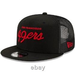 San Francisco 49ers New Era Script Trucker 9FIFTY Snapback Hat Men's Shanahan