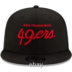 San Francisco 49ers New Era Script Trucker 9FIFTY Snapback Hat Men's Shanahan