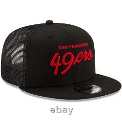 San Francisco 49ers New Era Script Trucker 9FIFTY Snapback Hat Men's Shanahan