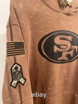 San Francisco 49ers Nike 2023 Salute To Service Club Hoodie Sweatshirt XL