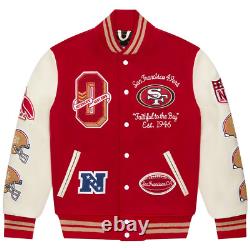 San Francisco 49ers OVO Varsity Jacket Football-NFL Wool Varsity Jacket