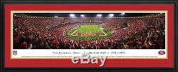 San Francisco 49ers Panoramic Picture Candlestick Park End Zone 47 x 17 Framed