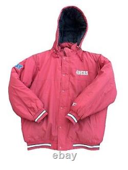 San Francisco 49ers Puffer Jacket! 90's NFL Pro Line Reebok Nice Shape! XL