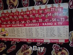 San Francisco 49ers Rare Original Falstaff Beer 1958 Team Cardboard Schedule
