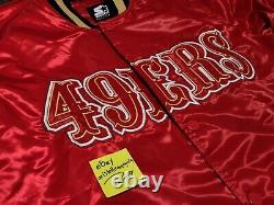 San Francisco 49ers Red Satin Starter Jacket Large