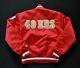 San Francisco 49ers Red Satin Starter Jacket NFL Vintage Men Small Rare