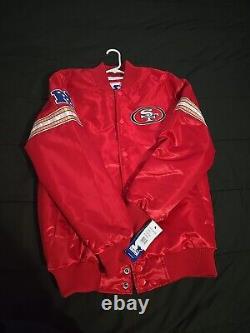 San Francisco 49ers Red Starter Jacket MEDIUM