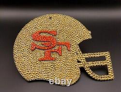 San Francisco 49ers Rhinestone Helmet On Thick Chain