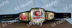 San Francisco 49ers SF Championship Belt Adult Size 2MM Brass