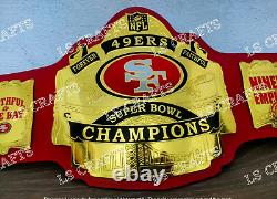 San Francisco 49ers SF Championship Belt Adult Size 2MM Brass