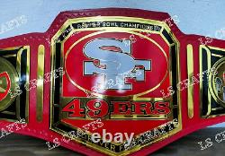 San Francisco 49ers SF Championship Belt Adult Size 2MM Brass