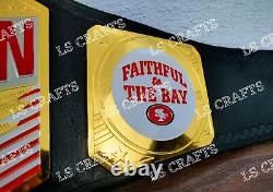 San Francisco 49ers SF Championship Belt Adult Size 2MM Brass