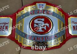 San Francisco 49ers SF Championship Belt Adult Size 4MM Brass