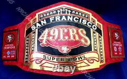 San Francisco 49ers SF Super Bowl Championship Belt Title Adult Size Leather 2mm