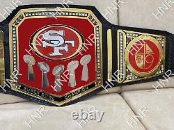 San Francisco 49ers SF Super Bowl Championship Belt Title Adult Size Leather 2mm