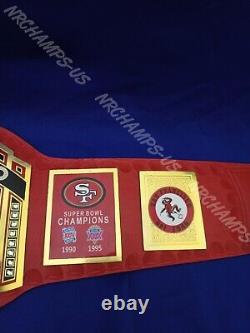 San Francisco 49ers SF Super Bowl Championship Belt Title Adult Size Leather 2mm