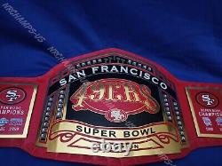 San Francisco 49ers SF Super Bowl Championship Belt Title Adult Size Leather 2mm