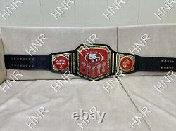 San Francisco 49ers SF Super Bowl Championship Belt Title Adult Size Leather 2mm