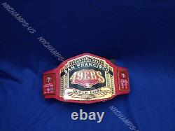 San Francisco 49ers SF Super Bowl Championship Belt Title Adult Size Leather 2mm