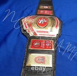 San Francisco 49ers SF Super Bowl Championship Belt Title Leather Brass 2mm